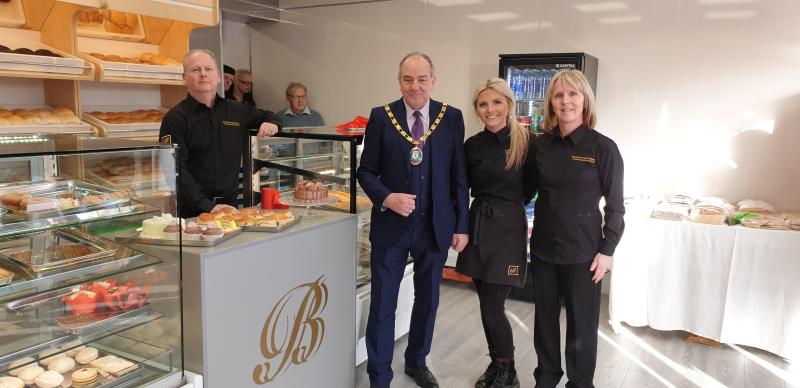 Provost Ian Clarkson with Beth Browning's bakery team