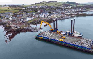 Image showing construction of the Flood Protection Scheme at Millport on Cumbrae