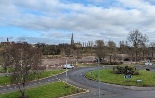 Image shows former site of Fullarton High Flats in Irvine