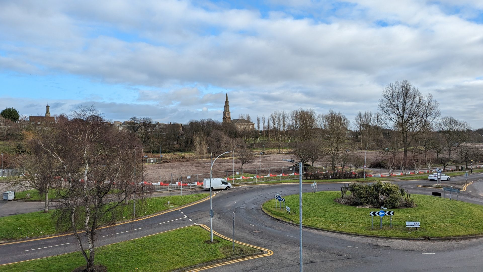 Image shows former site of Fullarton High Flats in Irvine