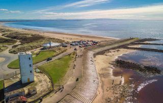 Image showing Irvine Beach and Beach Park from above