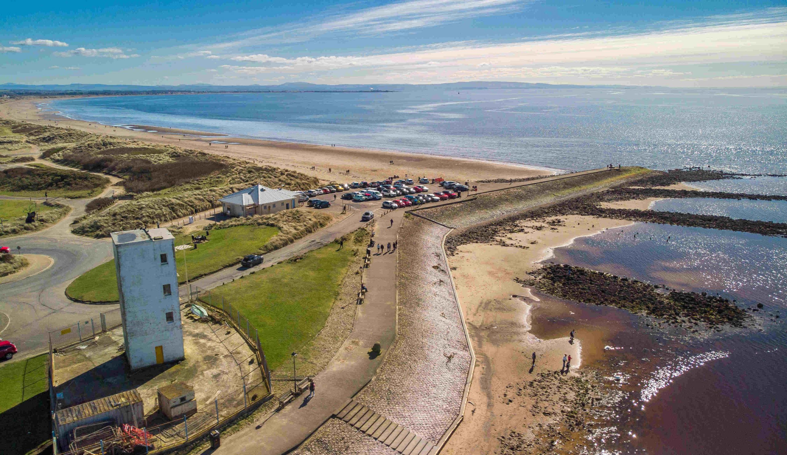 Image showing Irvine Beach and Beach Park from above