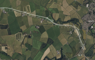 Map showing proposed B714 upgrade section