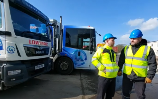 Photo showing two employees at North Ayrshire business Lowmac Alloys