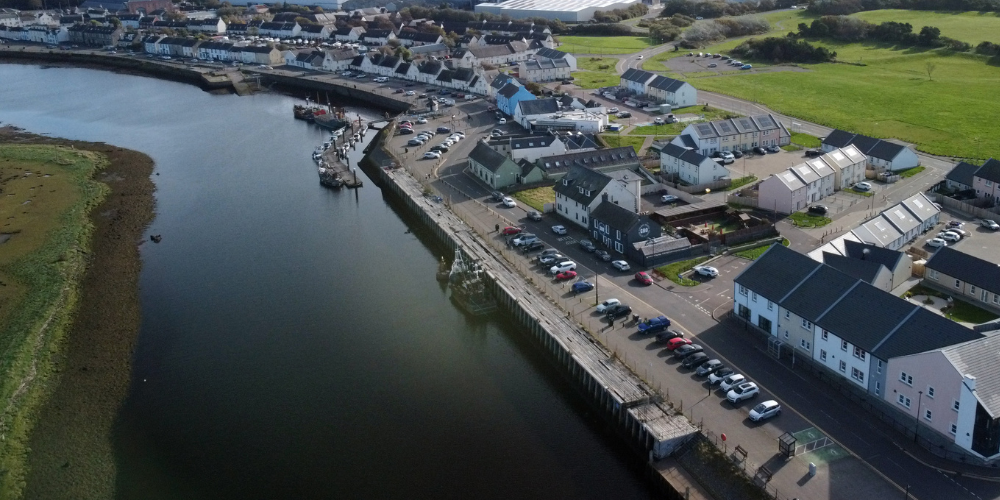 Aerial view of Irvine Harbourside
