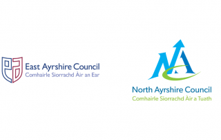 East Ayrshire Council and North Ayrshire Council logos