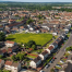 Overhead view of housing